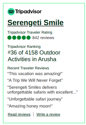 Reviews about Serengeti Smile