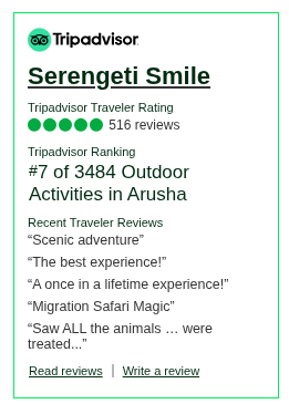 Reviews about Serengeti Smile
